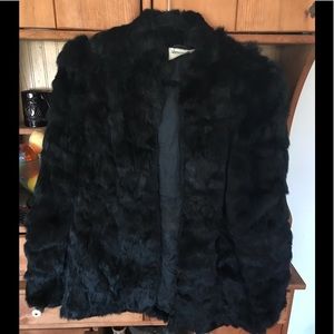 black fur coat